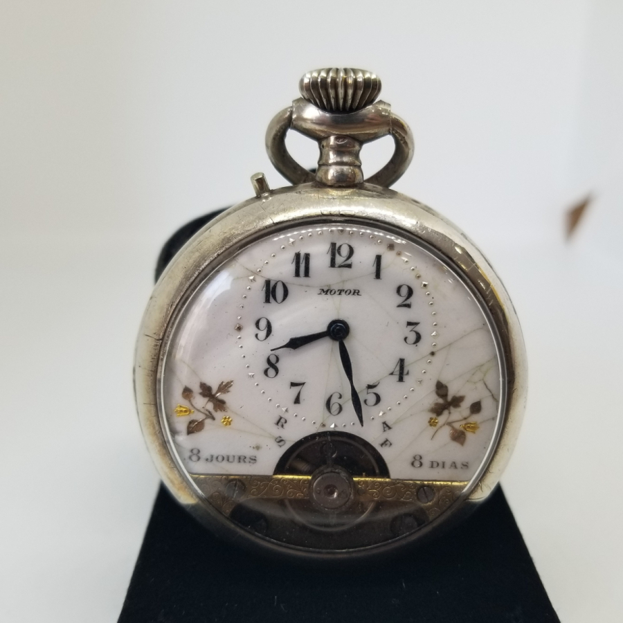 OSMANLI DÖNEMİ GÜMÜŞ KASA 8 GÜNLÜK NADİR TİPTE KURMALI CEP SAATİ