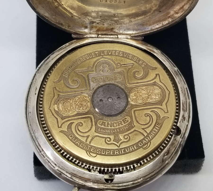 OSMANLI DÖNEMİ GÜMÜŞ KASA 8 GÜNLÜK NADİR TİPTE KURMALI CEP SAATİ