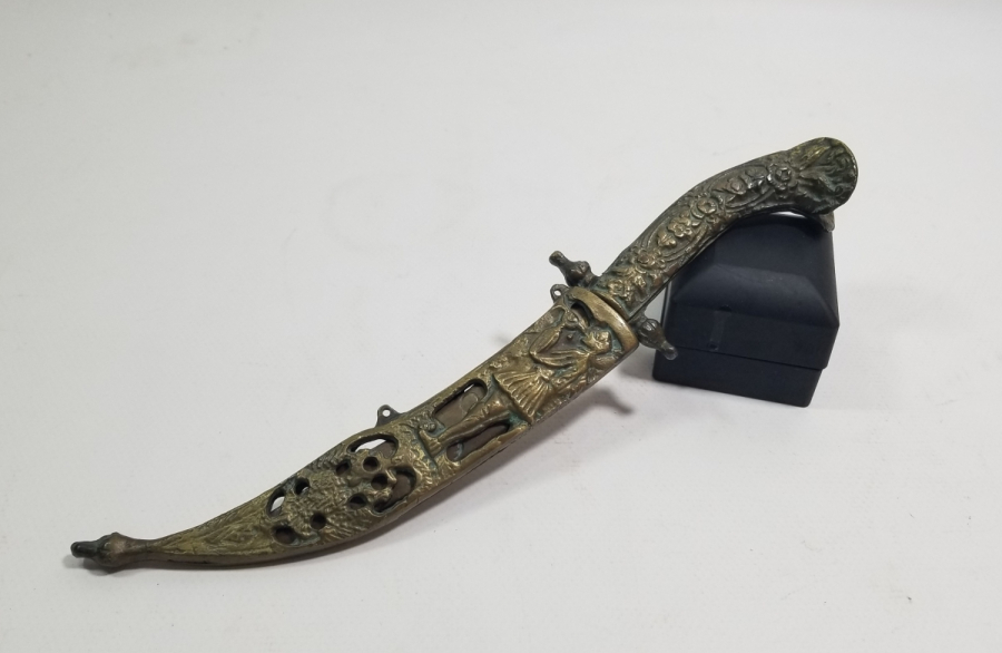 ÜZERİ RUMCA YAZILI ANTİKA ZARF AÇACAĞI