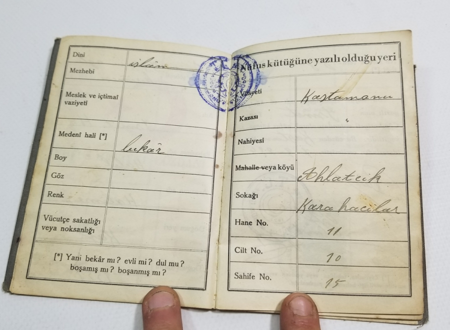 ANTİKA NÜFUS CÜZDANI