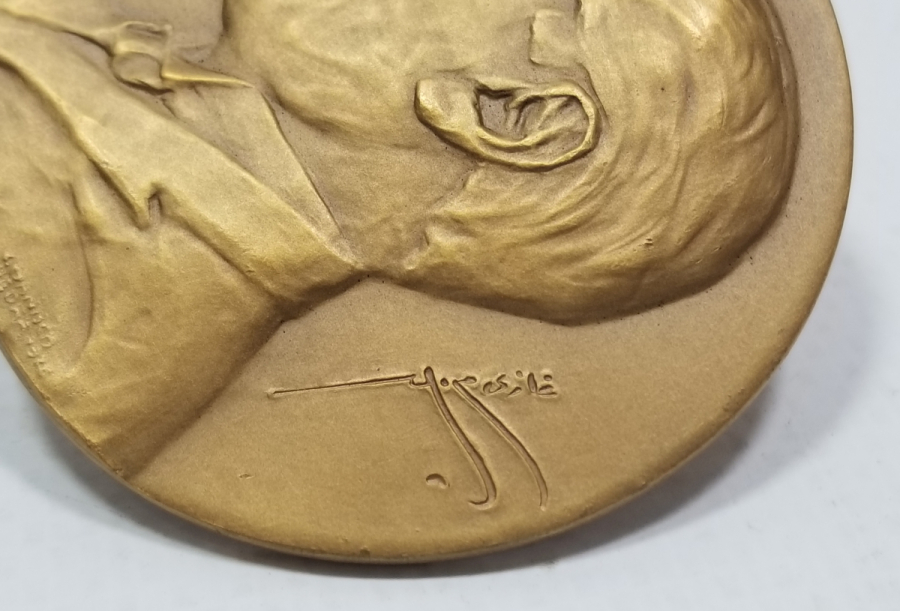 OSMANLICA GAZİ MUSTAFA KEMAL İMZALI BÜYÜK BOY ATATÜRK MADALYON