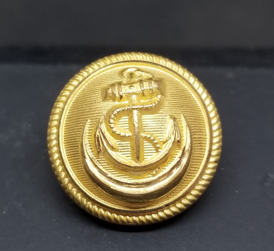 ARKASI OSMANLICA YAZILI OSMANLI DÖNEMİ DENİZCİ SUBAY DÜĞMESİ