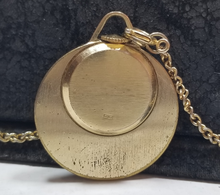 ALTIN KAPLAMA KURMALI ANTİKA KOLYE SAAT