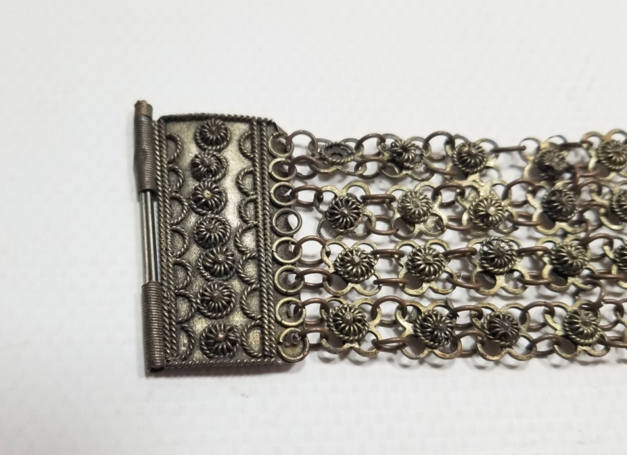 GÜHERZE İŞÇİLİKLİ EL YAPIMI OSMANLI DÖNEMİ BİLEZİK