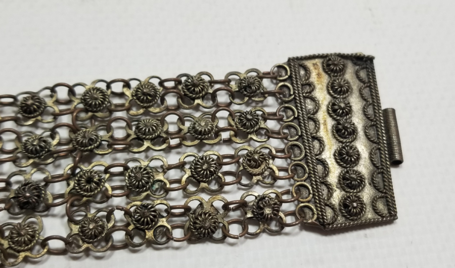 GÜHERZE İŞÇİLİKLİ EL YAPIMI OSMANLI DÖNEMİ BİLEZİK