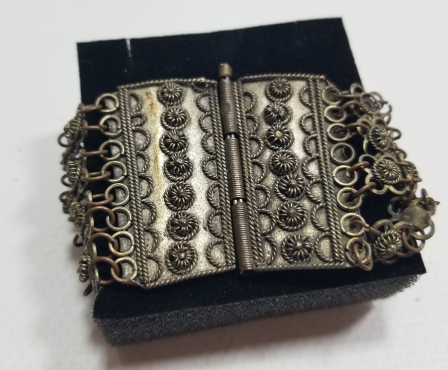 GÜHERZE İŞÇİLİKLİ EL YAPIMI OSMANLI DÖNEMİ BİLEZİK