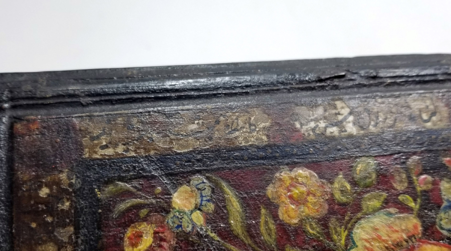 EL BOYAMA İŞÇİLİKLİ VE AYETLİ OSMANLI DÖNEMİ NADİR AHŞAP DİRHEM KUTUSU