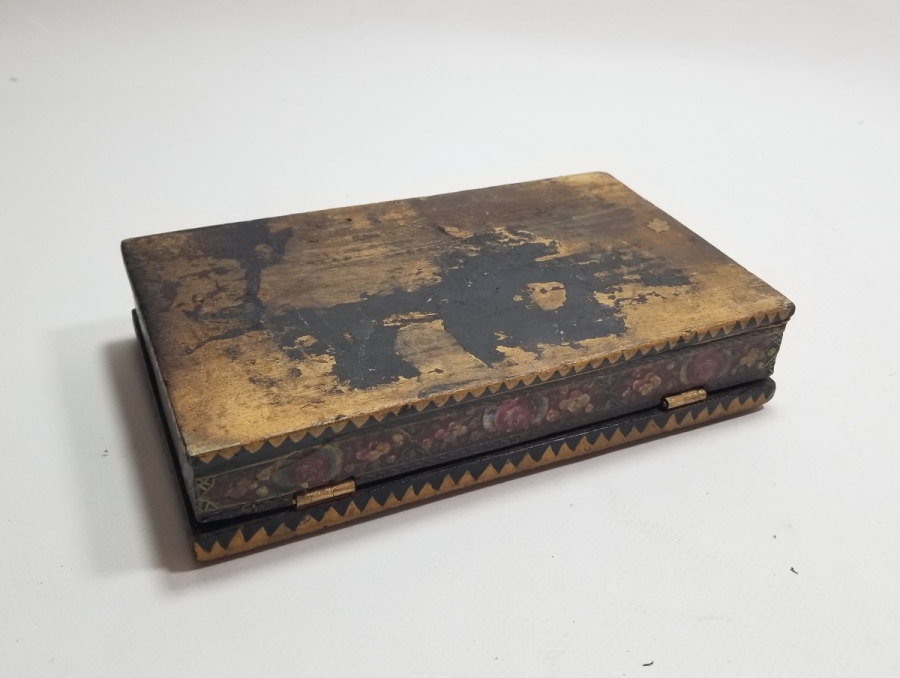 EL BOYAMA İŞÇİLİKLİ VE AYETLİ OSMANLI DÖNEMİ NADİR AHŞAP DİRHEM KUTUSU