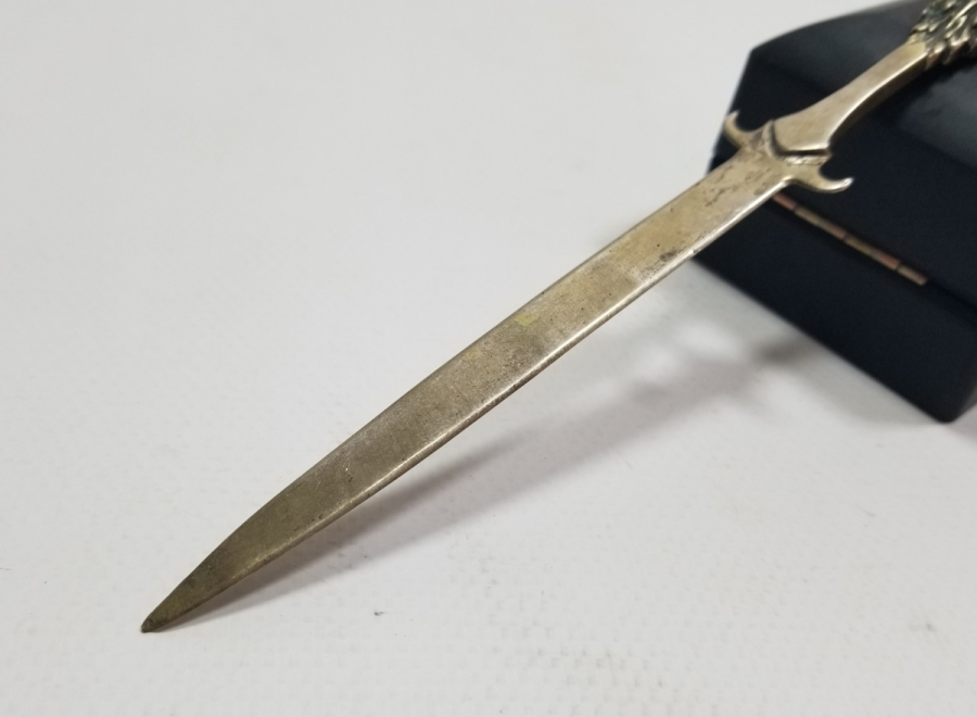 KABARTMA İŞÇİLİKLİ ANTİKA GÜMÜŞ ZARF AÇACAĞI