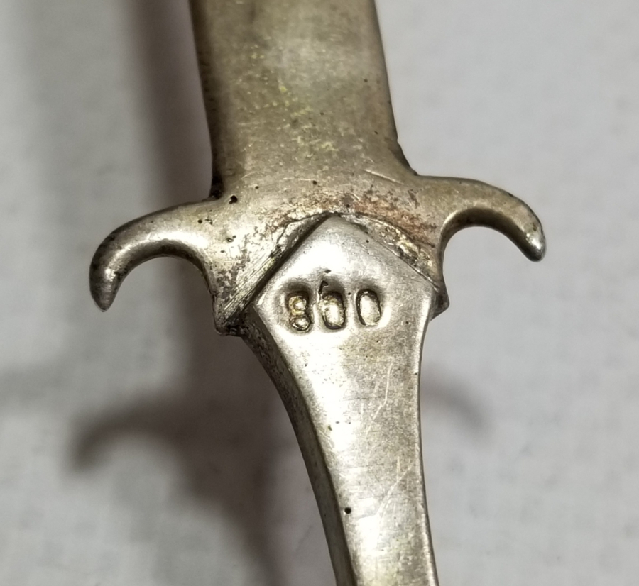 KABARTMA İŞÇİLİKLİ ANTİKA GÜMÜŞ ZARF AÇACAĞI