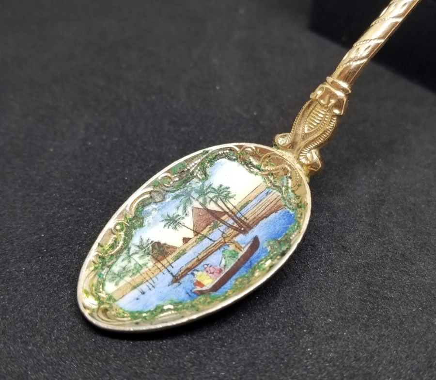 EL BOYAMA ANTİKA HATIRA KAŞIK