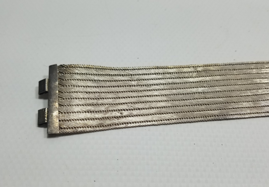 ÜZERİ KABARTMA İŞÇİLİKLİ ANTİKA TRABZON İŞİ HASIR ÖRME GÜMÜŞ GELİN BİLEZİĞİ