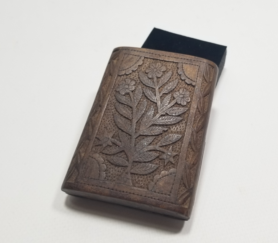 EL OYMA İŞÇİLİKLİ OSMANLI DÖNEMİ AHŞAP SİGARA TABAKASI