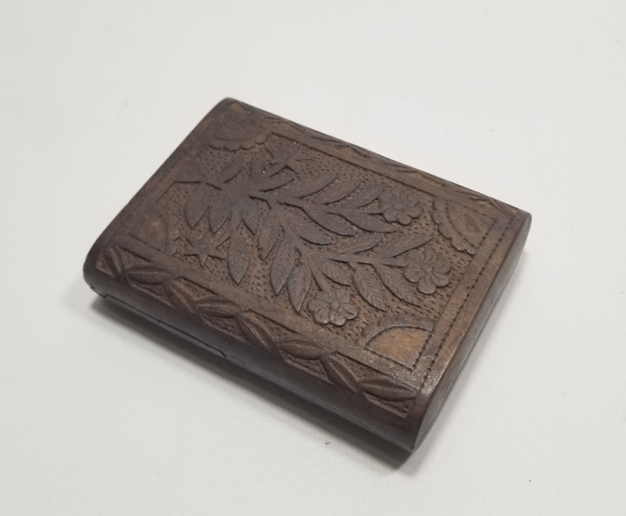 EL OYMA İŞÇİLİKLİ OSMANLI DÖNEMİ AHŞAP SİGARA TABAKASI