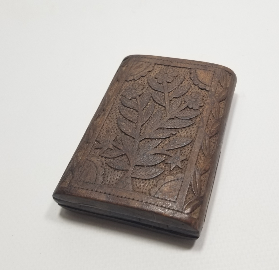 EL OYMA İŞÇİLİKLİ OSMANLI DÖNEMİ AHŞAP SİGARA TABAKASI