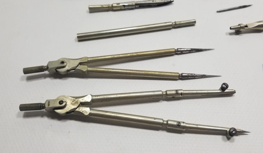 ORİJİNAL KUTUSUNDA ANTİKA PERGEL TAKIMI