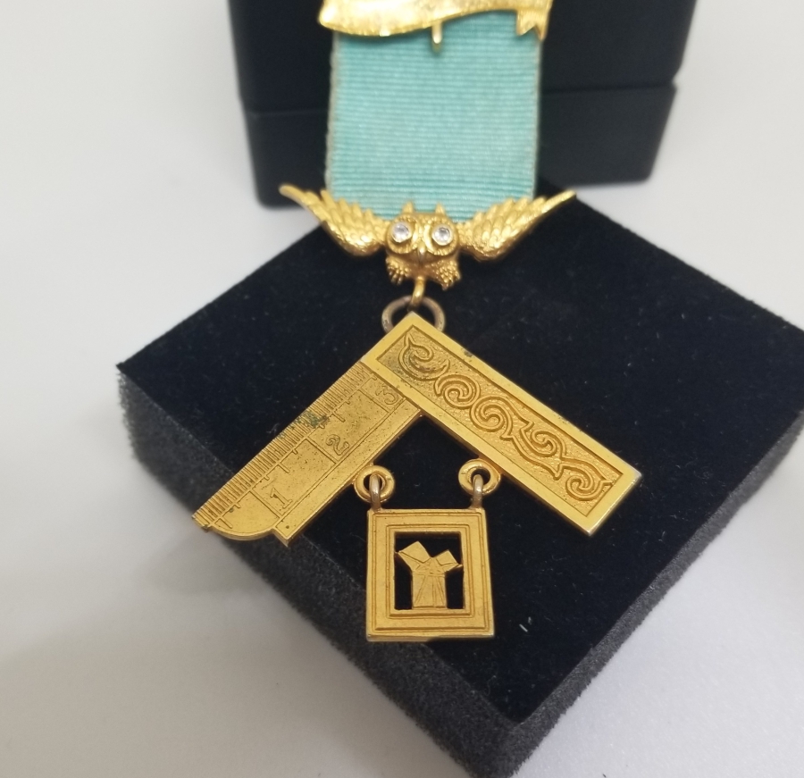 ALTIN KAPLAMA ANTİKA MASONİK MADALYA