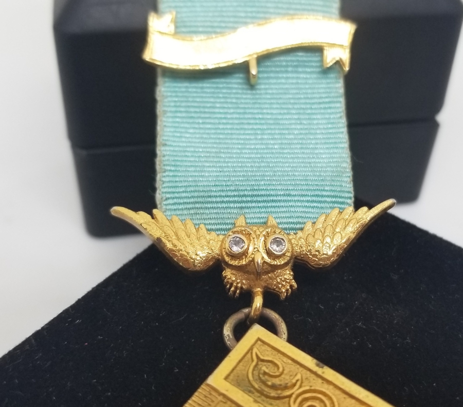 ALTIN KAPLAMA ANTİKA MASONİK MADALYA