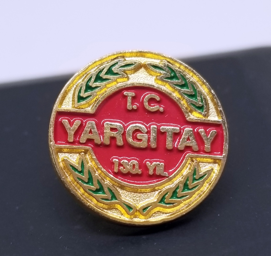 ALTIN KAPLAMA VE MİNE İŞÇİLİKLİ ANTİKA YARGITAY ROZET