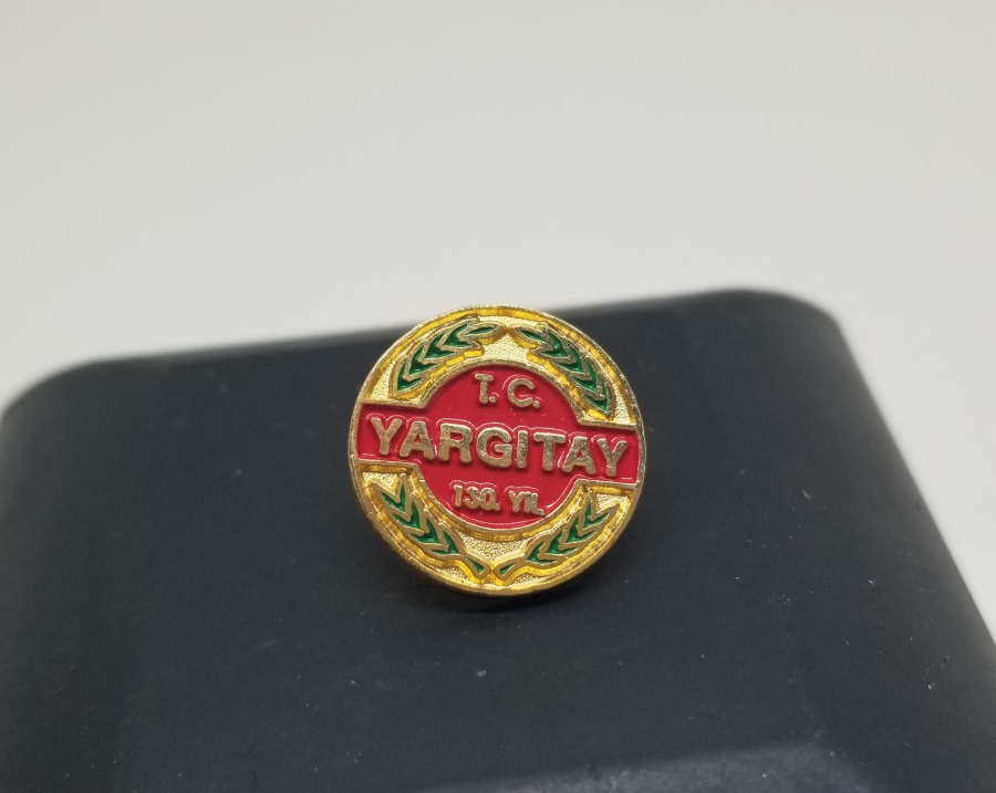 ALTIN KAPLAMA VE MİNE İŞÇİLİKLİ ANTİKA YARGITAY ROZET