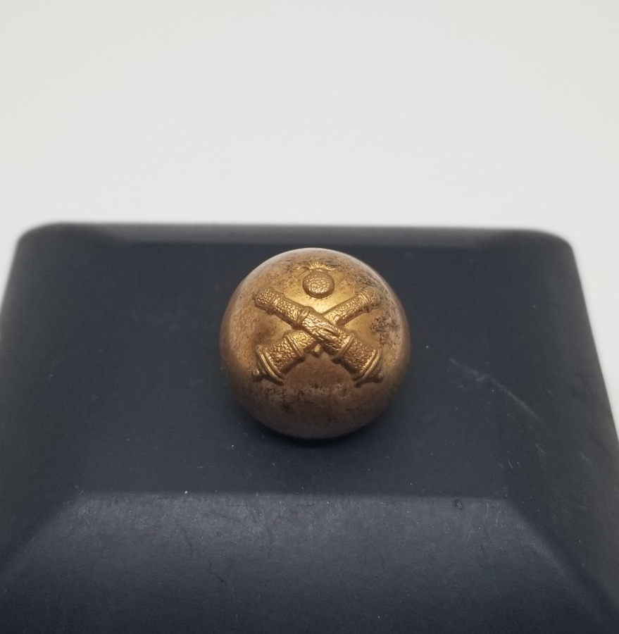 ARKASI OSMANLICA YAZILI ALTIN VERMEYLİ NADİR TOPÇU SUBAY DÜĞMESİ