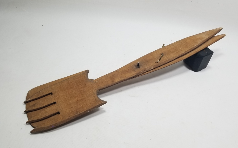 EL YAPIMI ANTİKA AHŞAP DUVAR ÇATAL KAŞIĞI