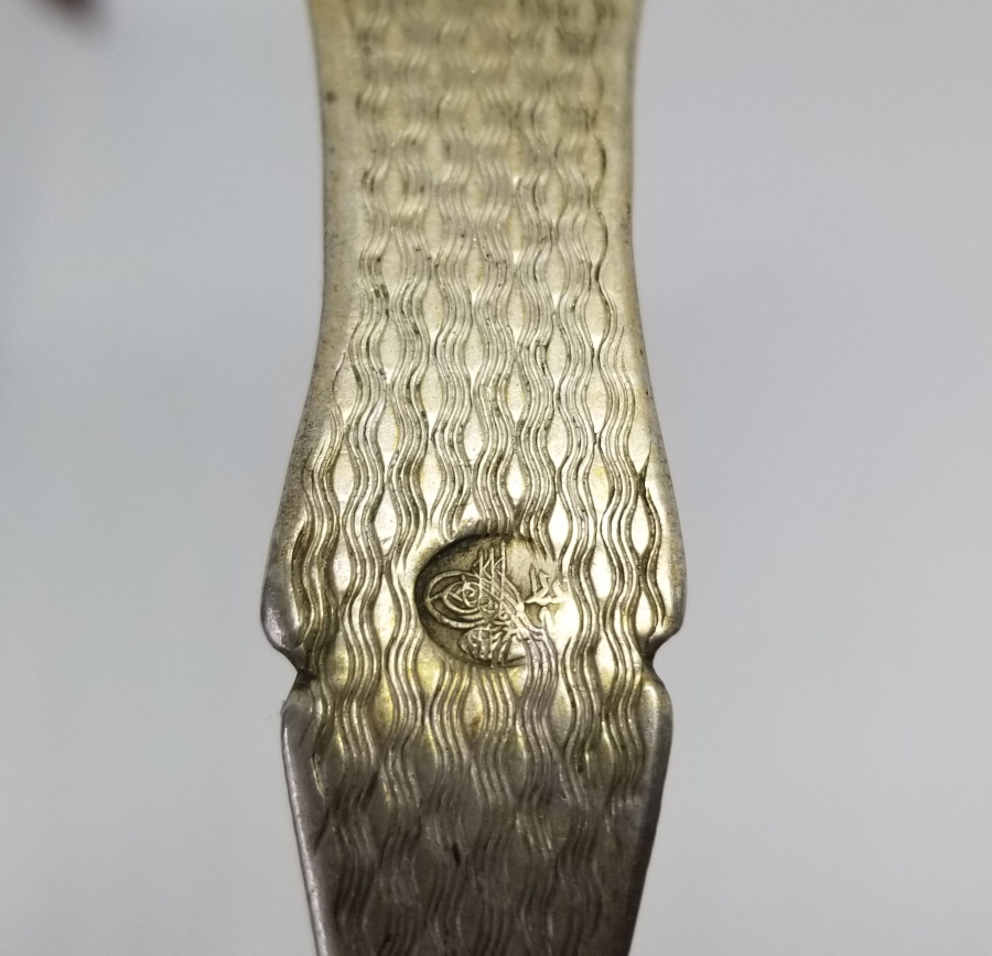 OSMANLI DÖNEMİ AZNAVUR İŞÇİLİKLİ TUĞRALI GÜMÜŞ KAŞIK