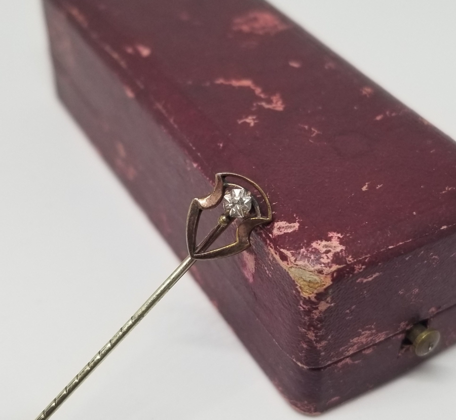 ORİJİNAL KUTUSUNDA OSMANLI DÖNEMİ PIRLANTA TAŞLI BROŞ