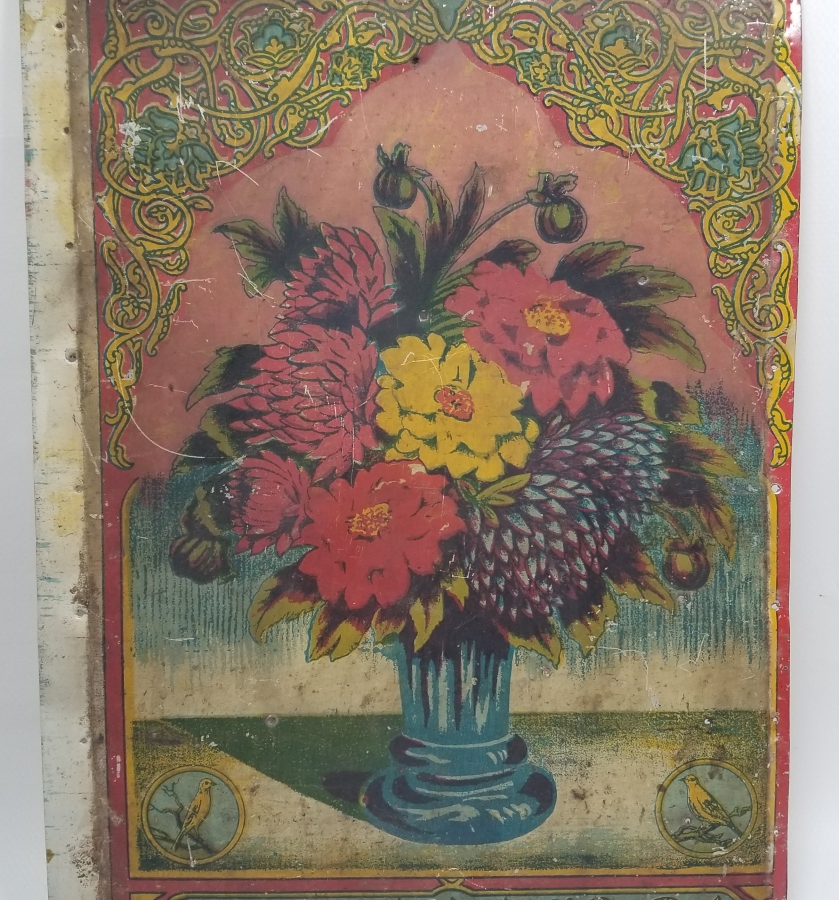 SAKSI ÇİÇEĞİ MODEL OSMANLI DÖNEMİ TENEKE SANDIK ÖNÜ PARÇASI