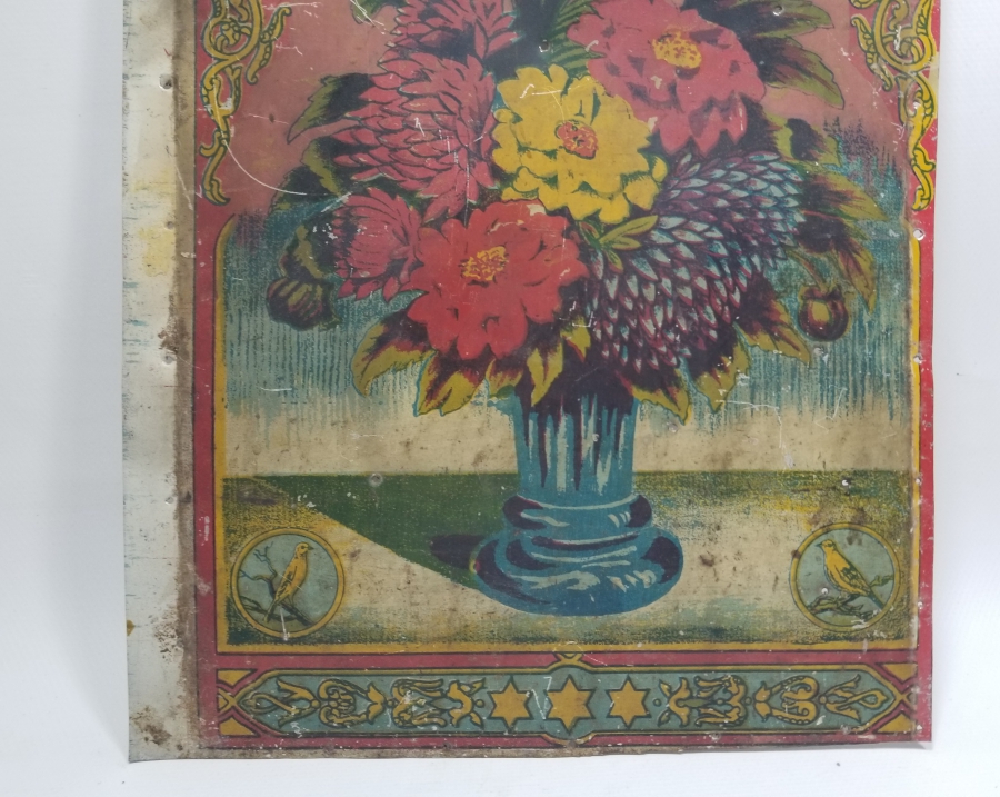 SAKSI ÇİÇEĞİ MODEL OSMANLI DÖNEMİ TENEKE SANDIK ÖNÜ PARÇASI