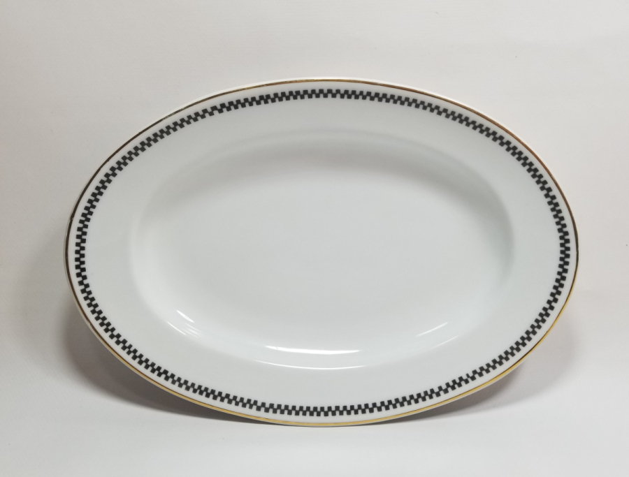 ARKASI OSMANLICA YAZILI VE ALTIN VARAKLI PORSELEN SALATA TABAĞI