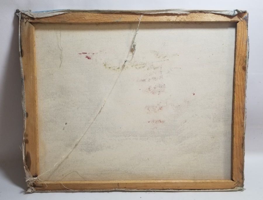 TUVAL ÜZERİ YAĞLI BOYA ANTİKA MANZARA TABLOSU