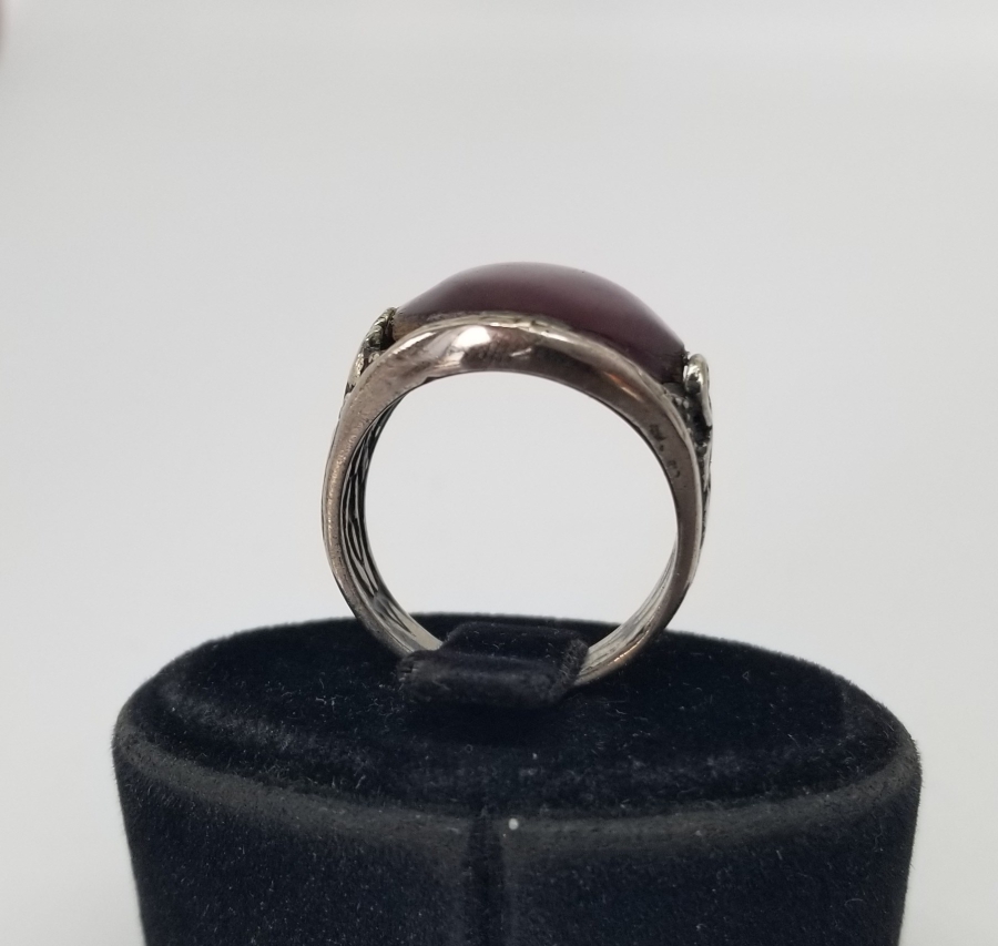 SIKMA KEHRİBAR KAŞLI ÖZEL YAPIM YÜZÜK