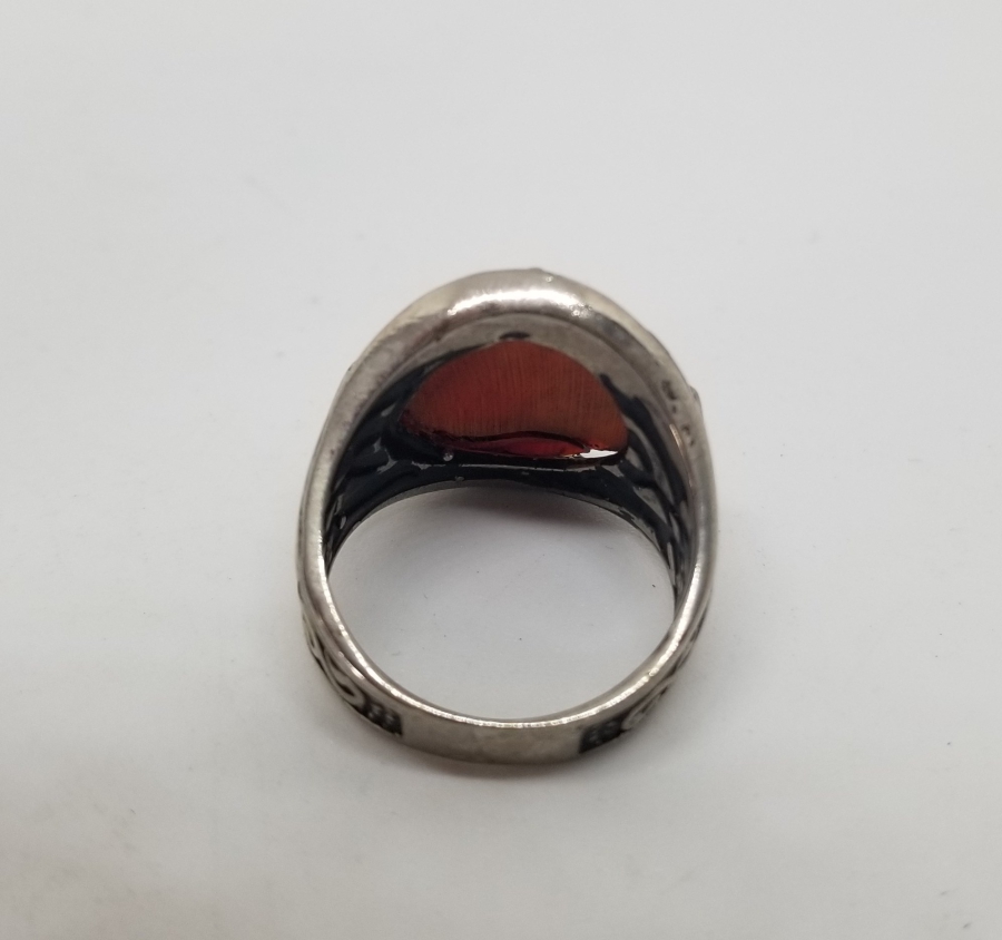 SIKMA KEHRİBAR KAŞLI ÖZEL YAPIM YÜZÜK