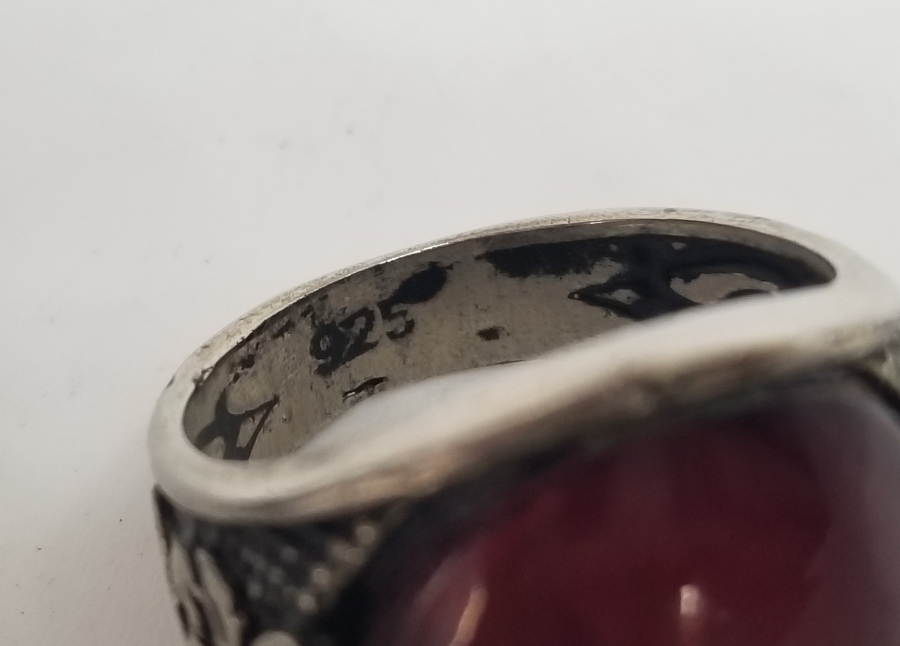 SIKMA KEHRİBAR KAŞLI ÖZEL YAPIM YÜZÜK