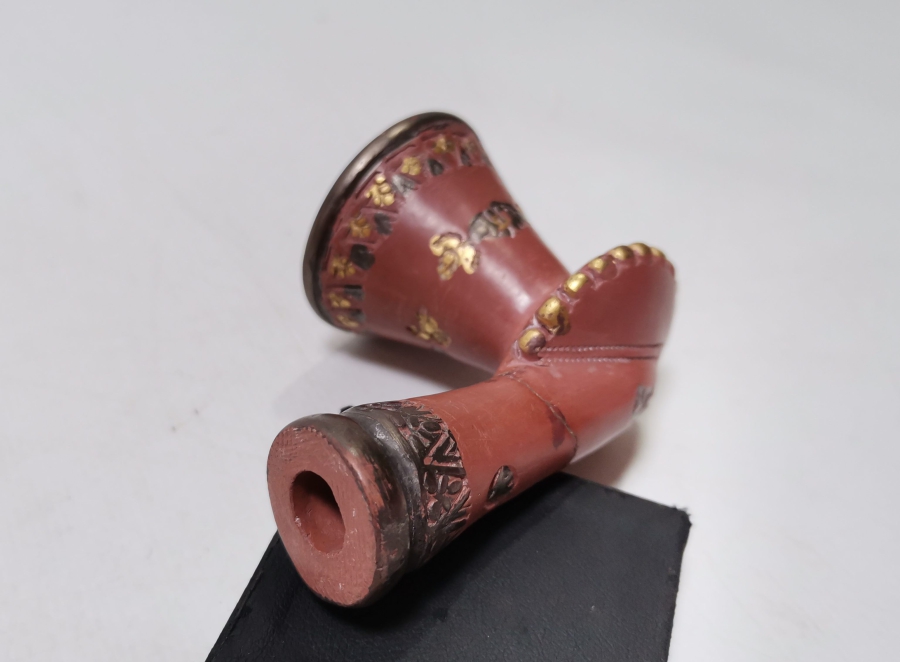 NADİR TİPTE USTA DAMGALI OSMANLI DÖNEMİ TOPHANE PİPO