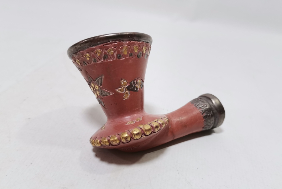 NADİR TİPTE USTA DAMGALI OSMANLI DÖNEMİ TOPHANE PİPO