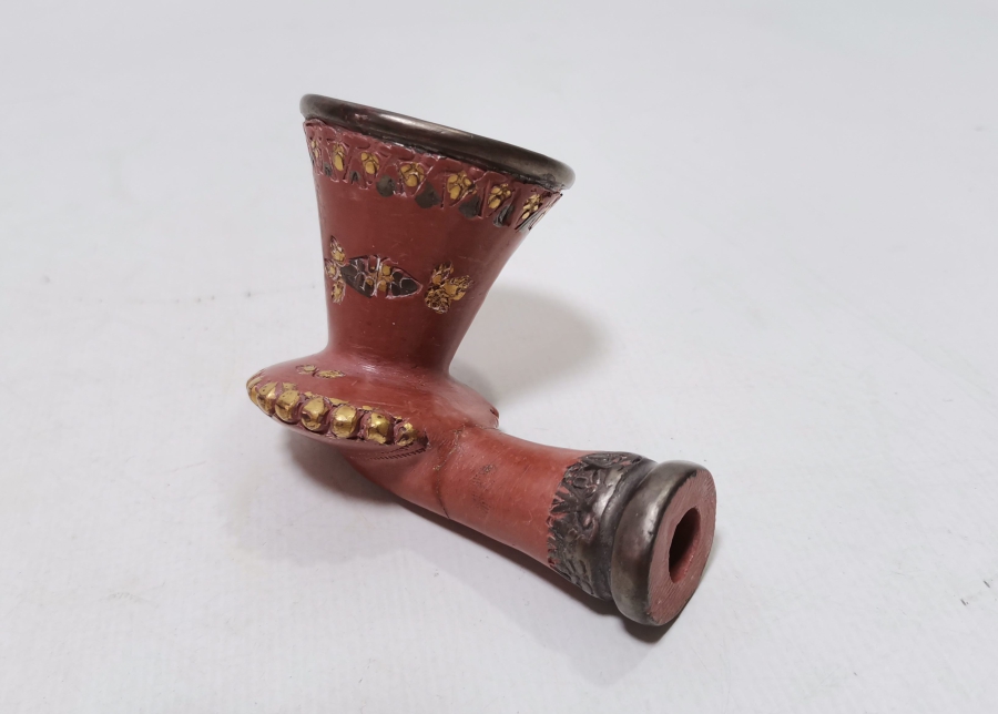 NADİR TİPTE USTA DAMGALI OSMANLI DÖNEMİ TOPHANE PİPO