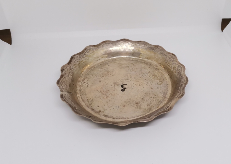 AZNAVUR İŞÇİLİKLİ OSMANLI DÖNEMİ TUĞRALI GÜMÜŞ İFTARİYELİK - HURMALIK