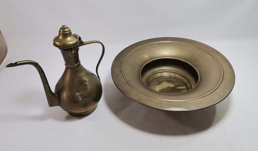 ÜZERİ OSMANLICA YAZILI OSMANLI DÖNEMİ NADİR LEĞEN İBRİK TAKIMI