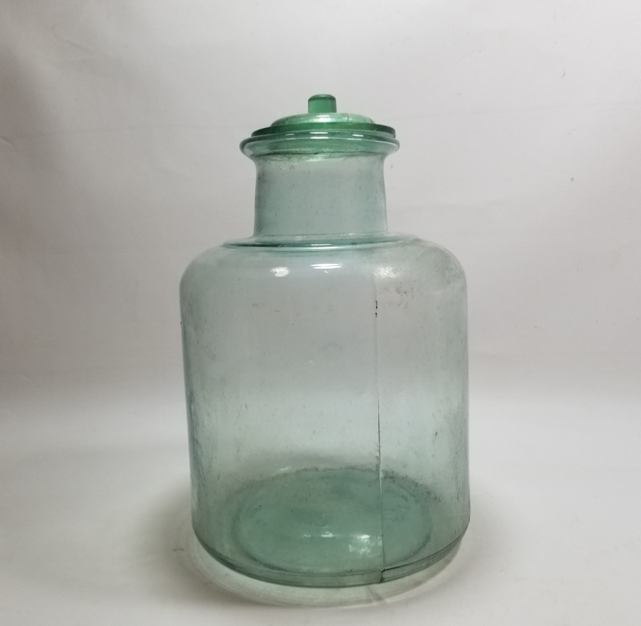 OSMANLI DÖNEMİ KOPARMA İŞÇİLİKLİ CAM ŞEKERCİ KAVANOZU