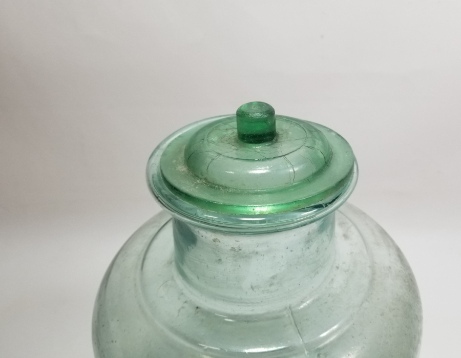 OSMANLI DÖNEMİ KOPARMA İŞÇİLİKLİ CAM ŞEKERCİ KAVANOZU