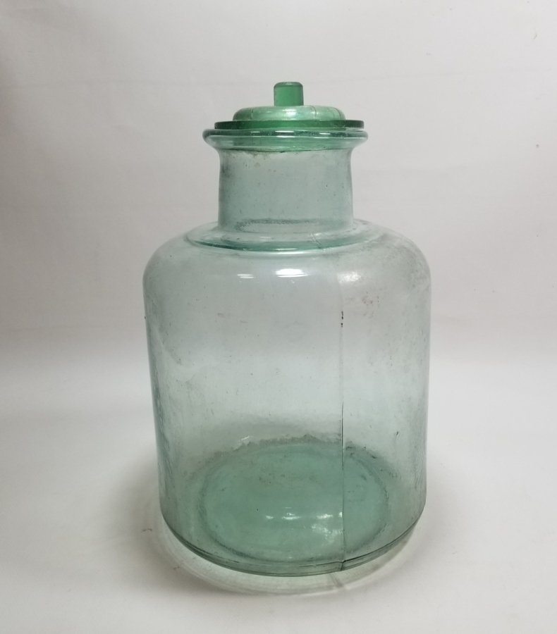 OSMANLI DÖNEMİ KOPARMA İŞÇİLİKLİ CAM ŞEKERCİ KAVANOZU