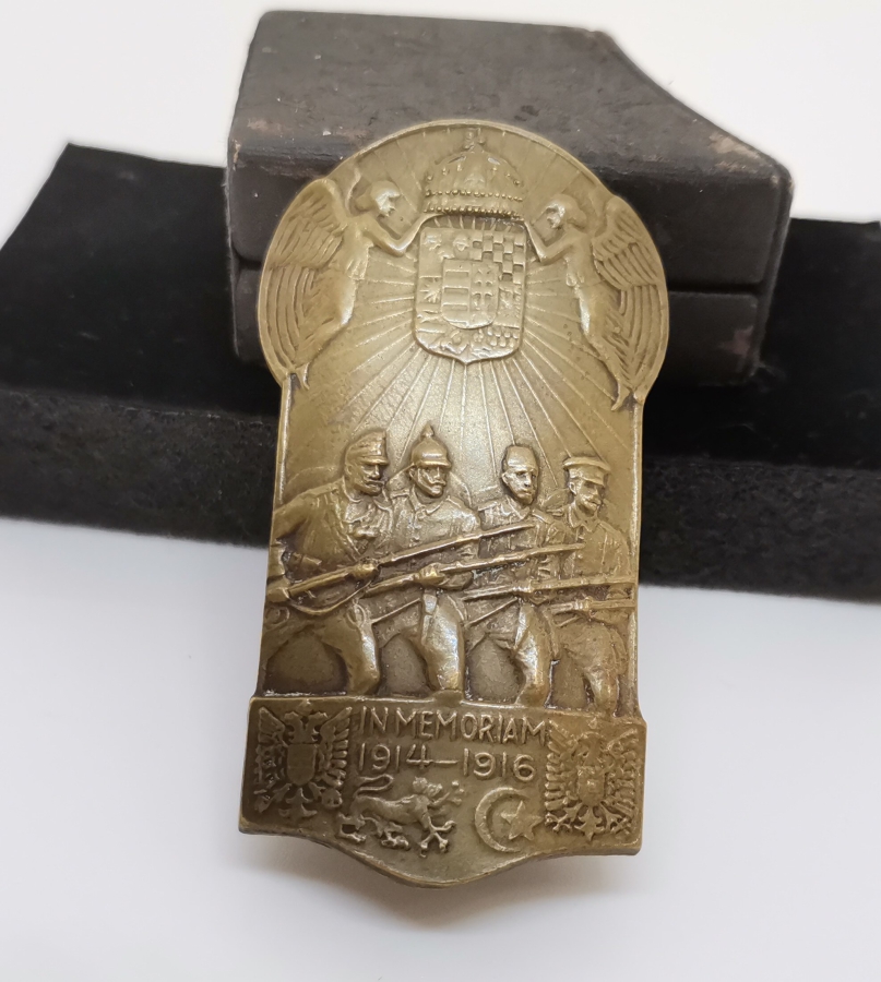 1.DÜNYA SAVAŞI DÖNEMİ NADİR TİPTE İTTİFAK PAZUBENT ROZETİ