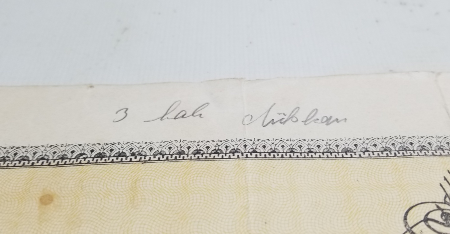 ÜZERİ OSMANLI DEVLET ARMALI ABDÜLHAMİT HAN DÖNEMİ SENED-İ HAKANİ