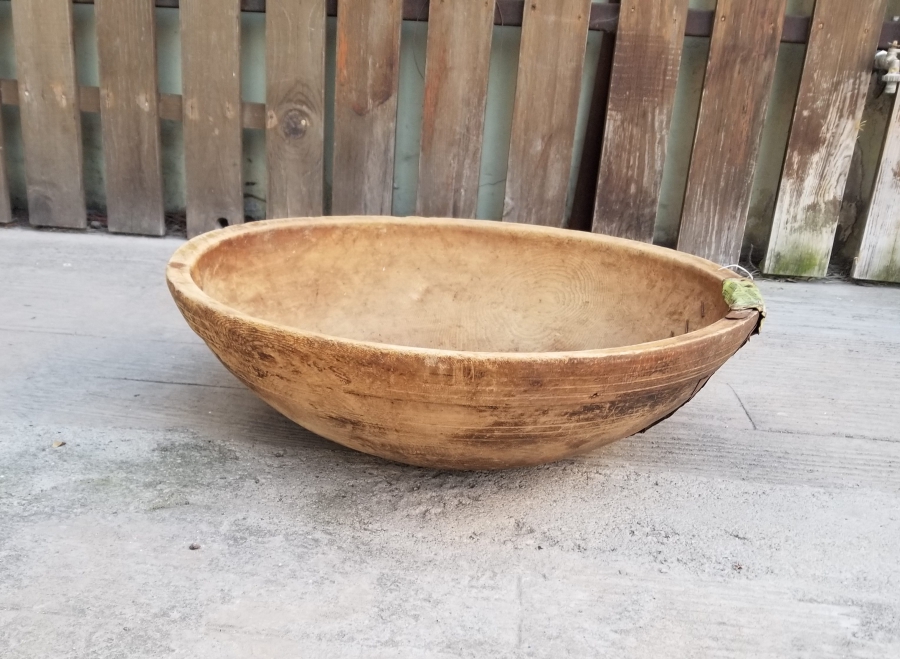 OSMANLI DÖNEMİ BÜYÜK BOY AHŞAP HAMUR TEKNESİ