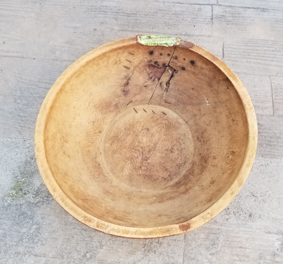 OSMANLI DÖNEMİ BÜYÜK BOY AHŞAP HAMUR TEKNESİ