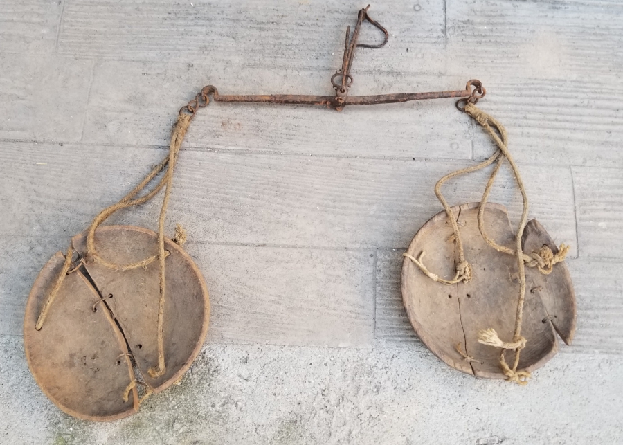 OSMANLI DÖNEMİ AHŞAP KEFELİ TERAZİ