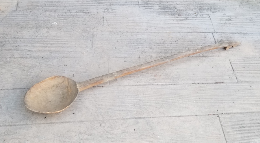 OSMANLI DÖNEMİ TEKKE İŞİ BÜYÜK BOY AHŞAP KAŞIK