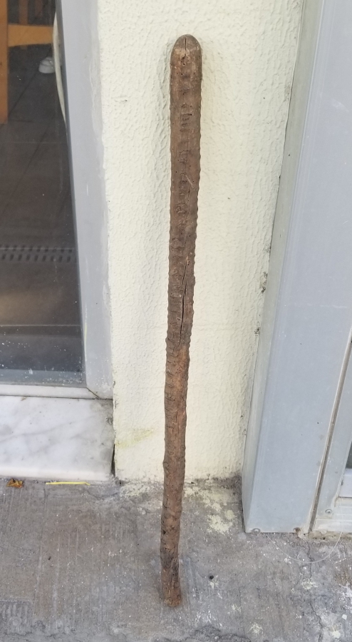 OSMANLI DÖNEMİ EL YAPIMI NADİR AHŞAP BEKÇİ SOPASI